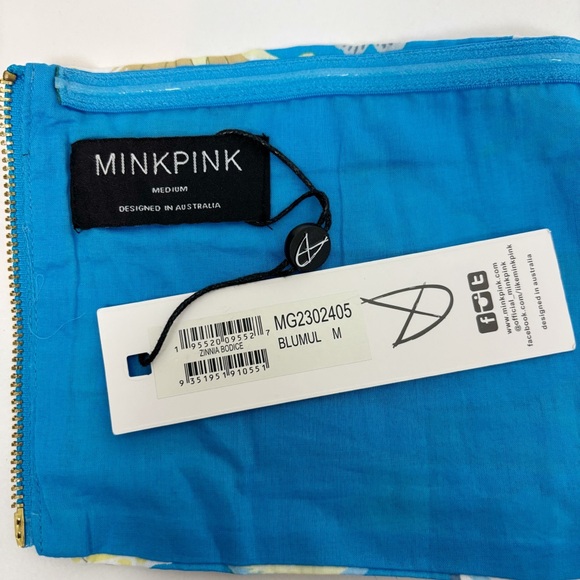 MINKPINK Zinnia Top in Blue Multi Size M - Picture 6 of 9
